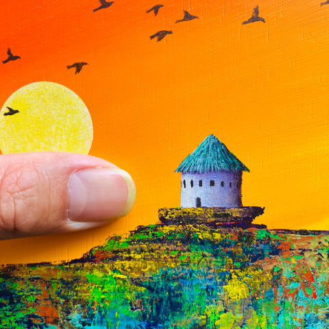 Village with migratory birds yellow (F0)