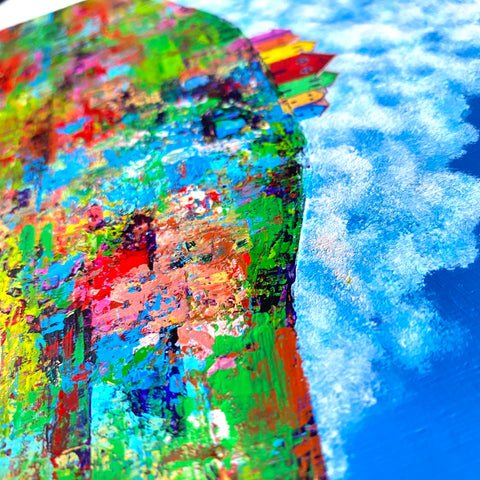 The town on the hill with color erosion (F4)