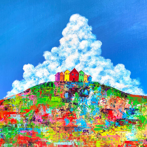 The town on the hill with color erosion (F4)