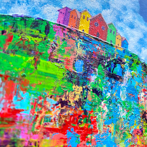 The town on the hill with color erosion (F4)