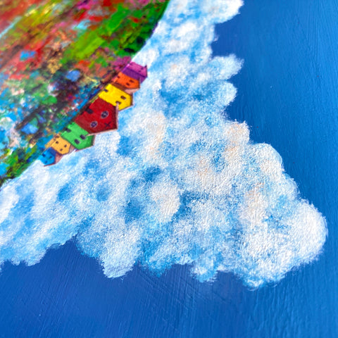 The town on the hill with color erosion (F4)