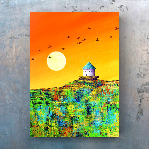 Village with migratory birds yellow (F0)