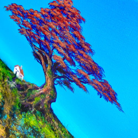 Under the red tree in the blue sky (F4)