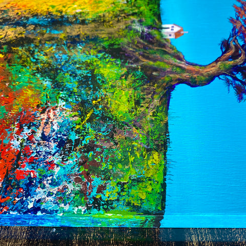 Under the red tree in the blue sky (F4)