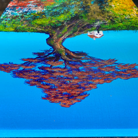 Under the red tree in the blue sky (F4)