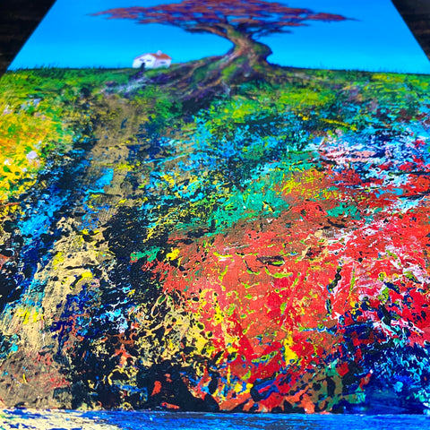 Under the red tree in the blue sky (F4)