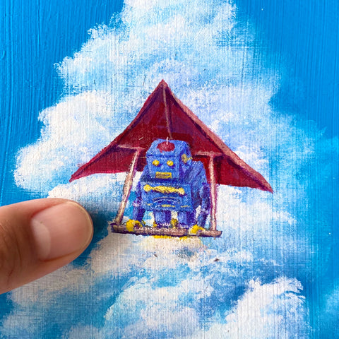 Swimming in the air Tin robot (SM)