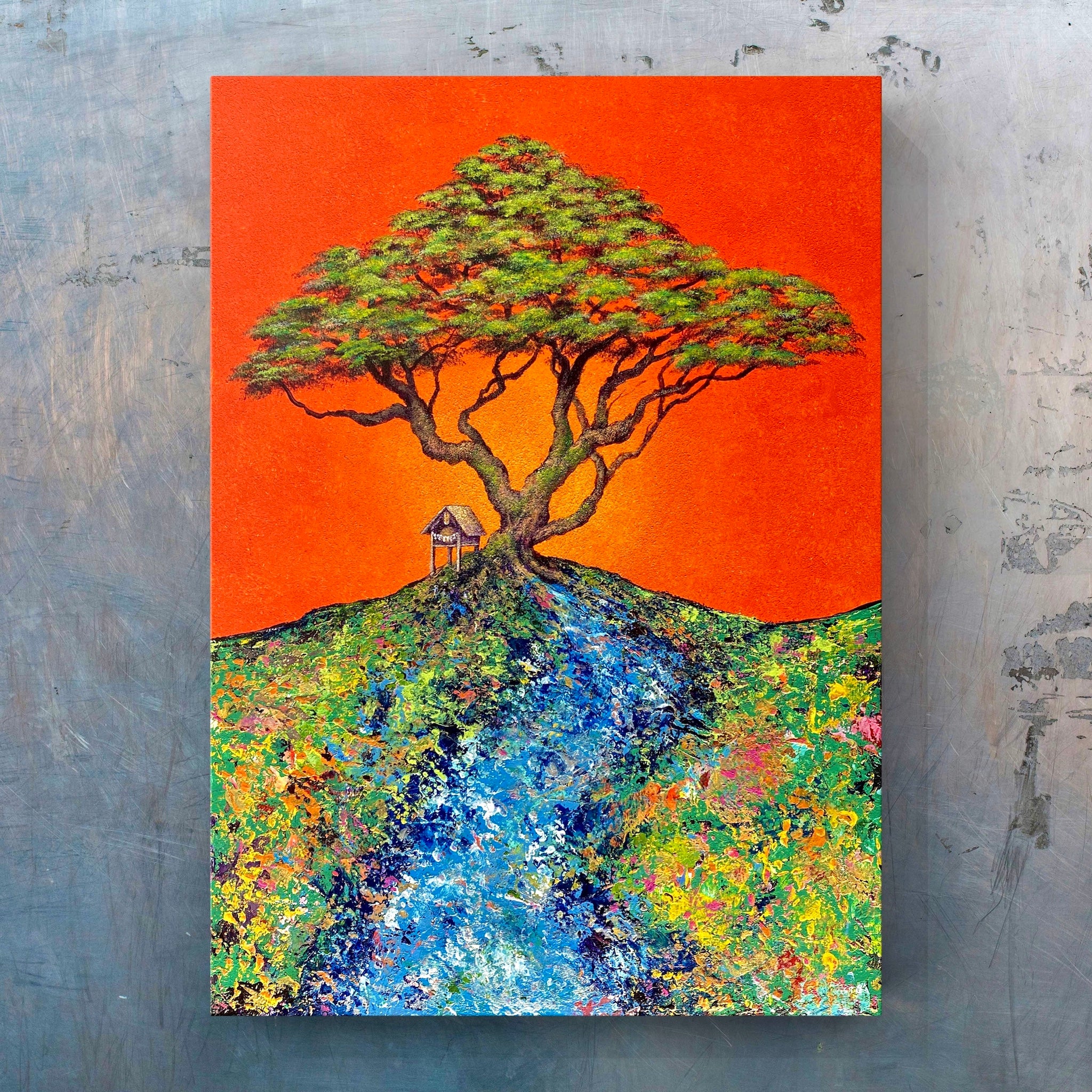 絵画 宇宙、精神、素粒子 guardian deity of the earth (F4) – ZiNART STORE