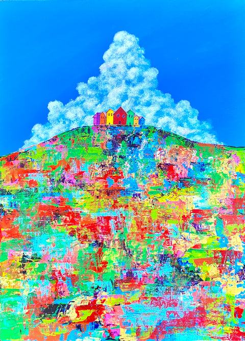The town on the hill with color erosion (F4)
